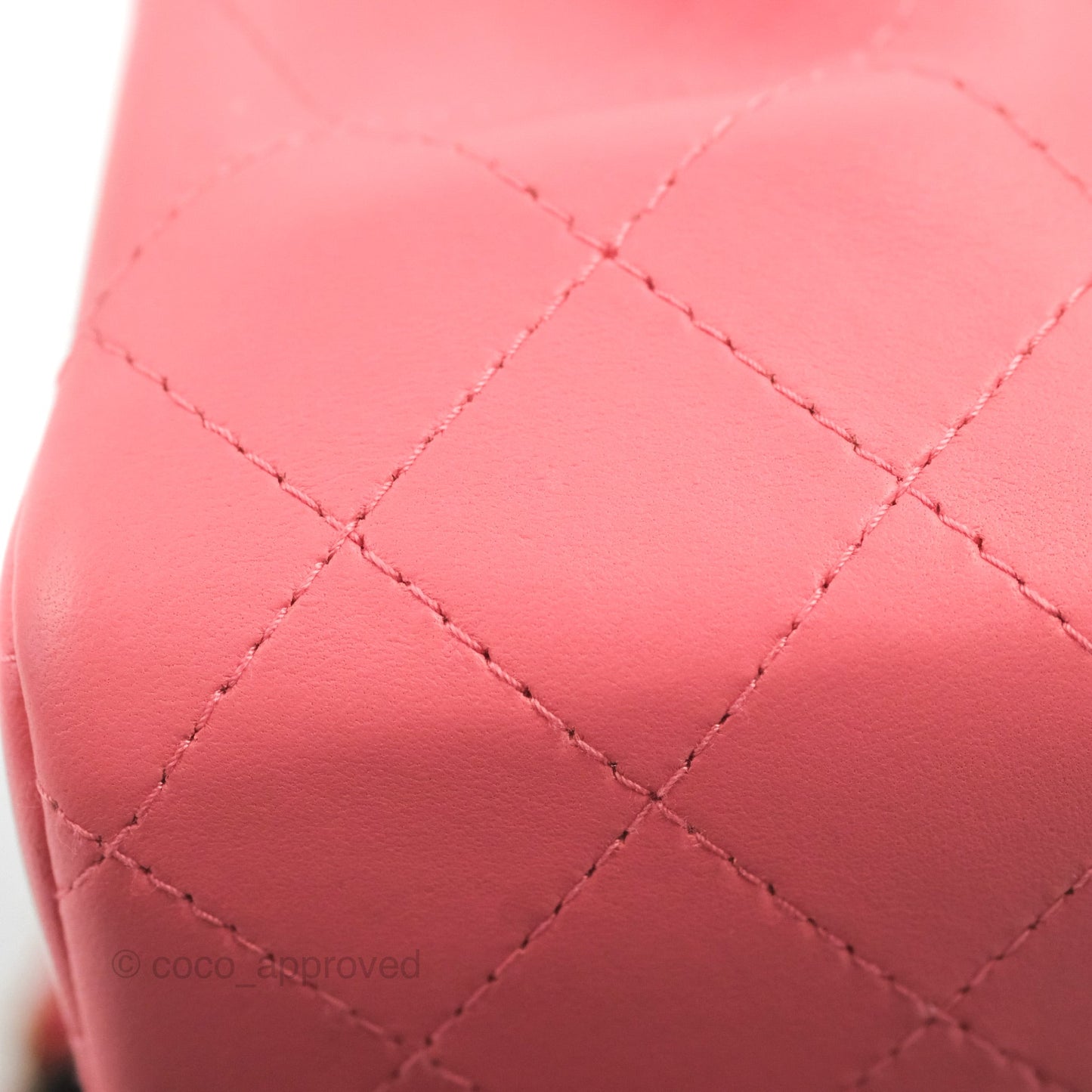 Chanel Mini Square Flap Pink Lambskin Gold Hardware