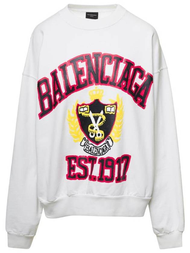 Luxury Balenciaga Graphic Printing Sweatshirt White