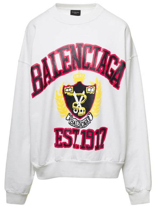 Luxury Balenciaga Graphic Printing Sweatshirt White