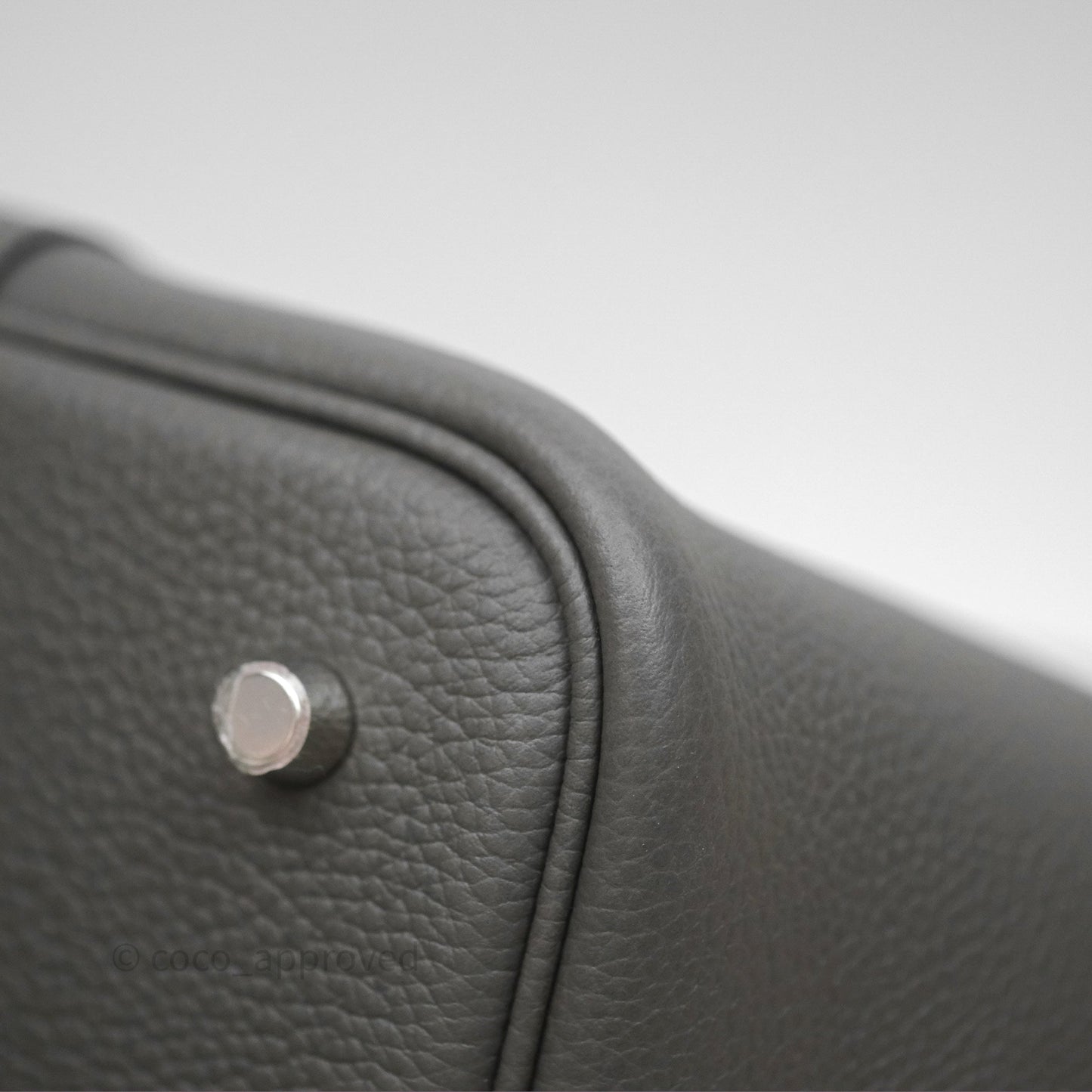 Hermès Picotin 22 Gris Meyer Taurillon Maurice Palladium Hardware