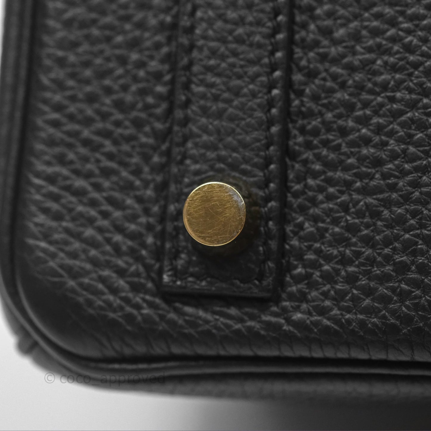 Hermès Retourne Birkin 25 Noir Togo Gold Hardware