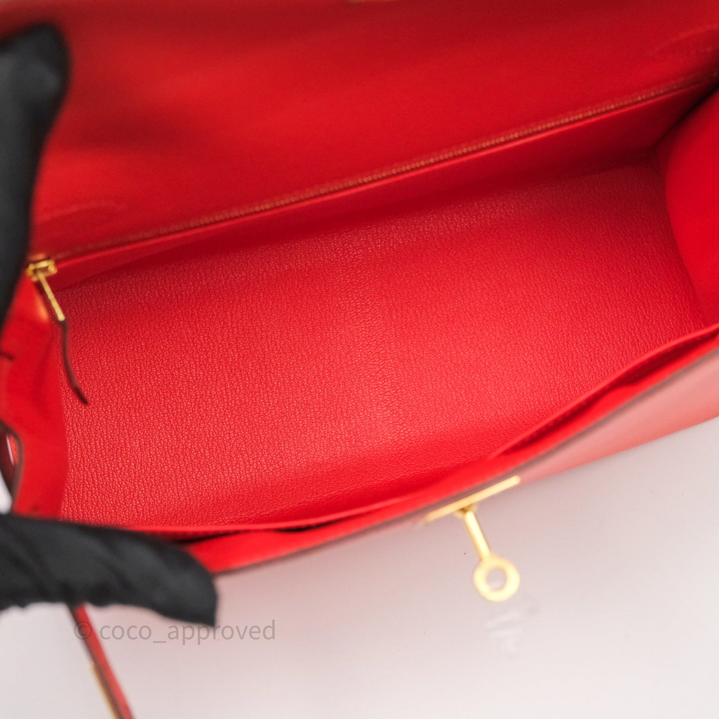 Hermès Kelly 28 Sellier Capucine 9T Epsom Gold Hardware