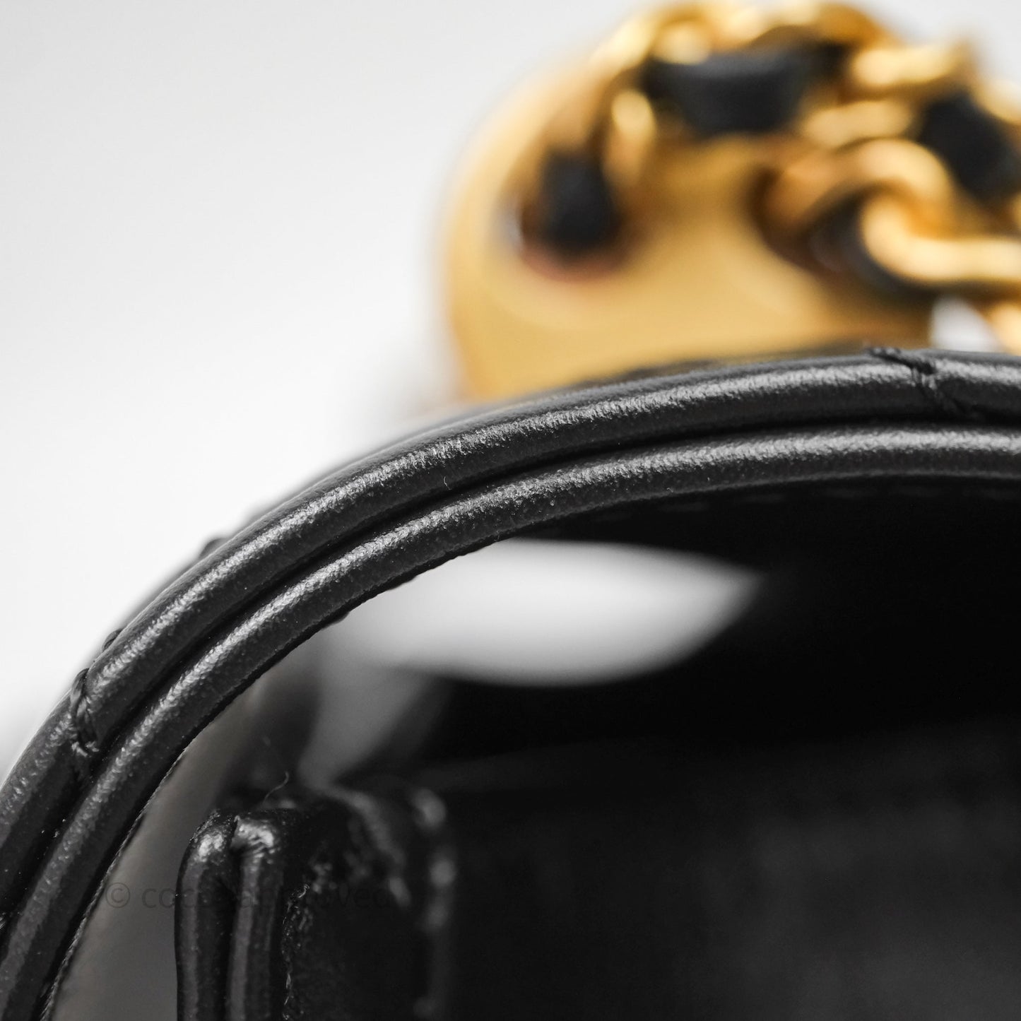 Chanel Mini Perfect Fit Adjustable Quilted Black Calfskin Aged Gold Hardware