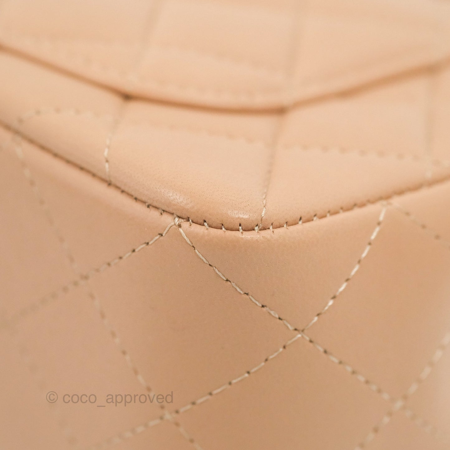 Chanel Top Handle Mini Rectangular Flap Bag Beige Lambskin Gold Hardware