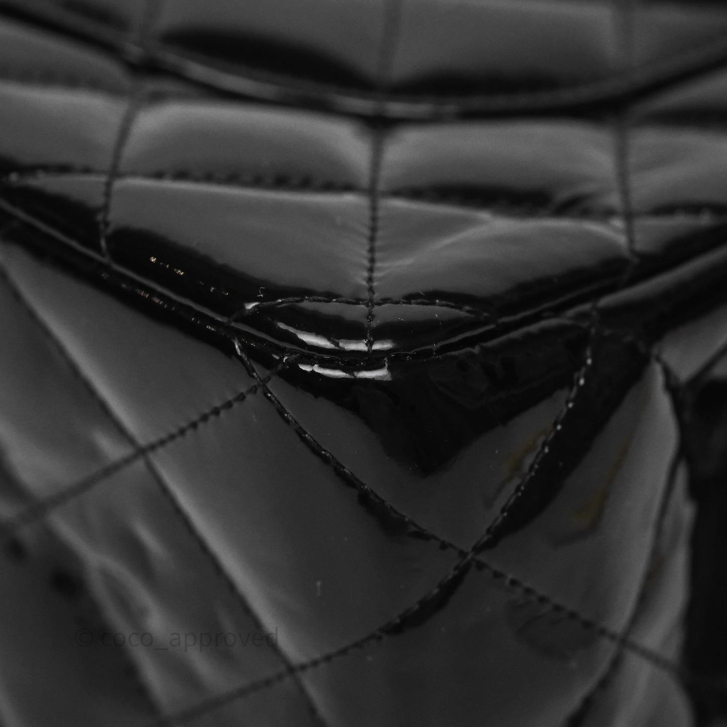 Chanel Jumbo Double Flap Black Patent Silver Hardware⁣⁣