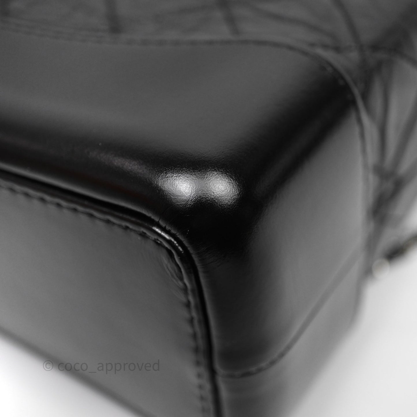Chanel Small Gabrielle Backpack Quilted Black Aged Calfskin