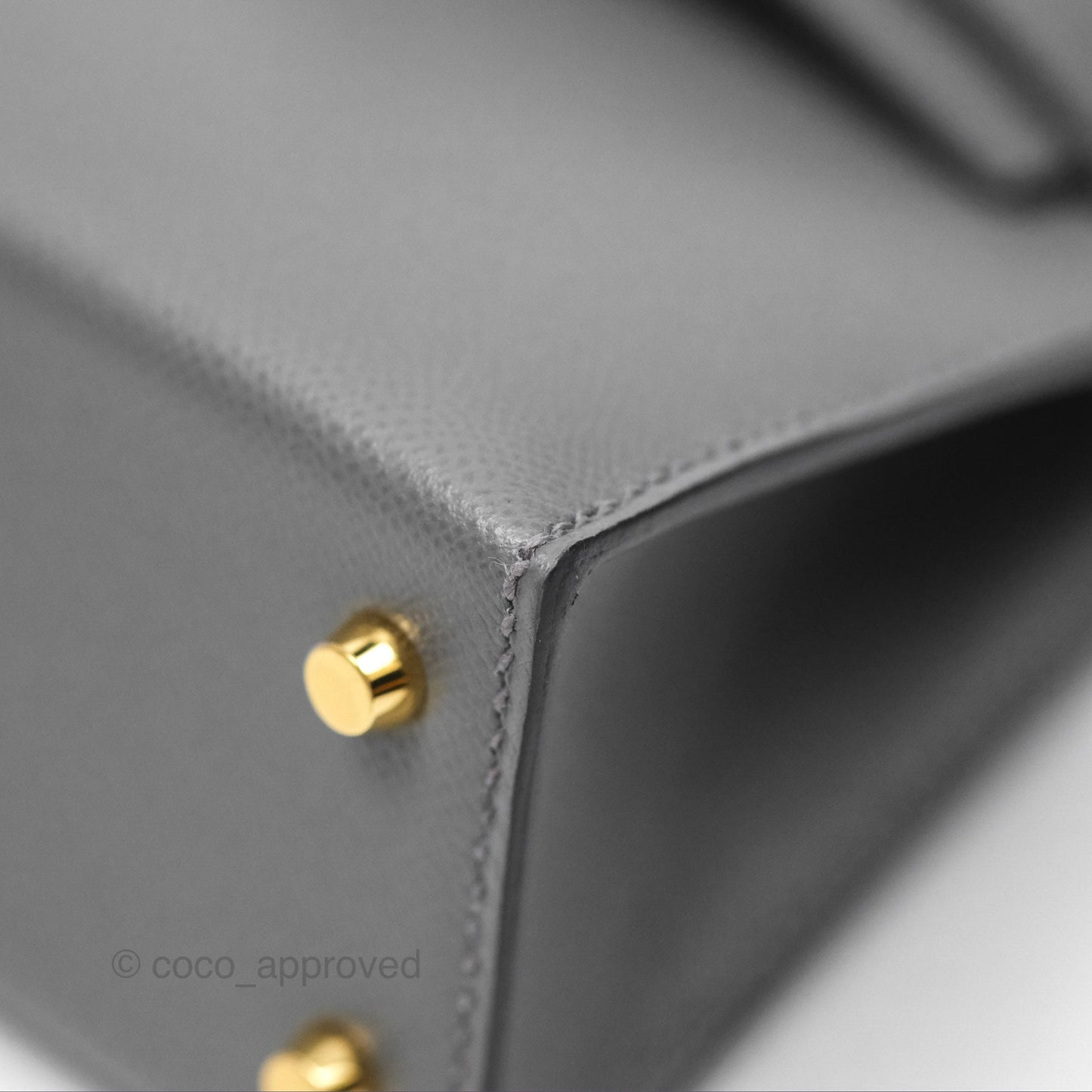 Hermès Mini Kelly II Gris Meyer 0L Madame Leather Gold Hardware