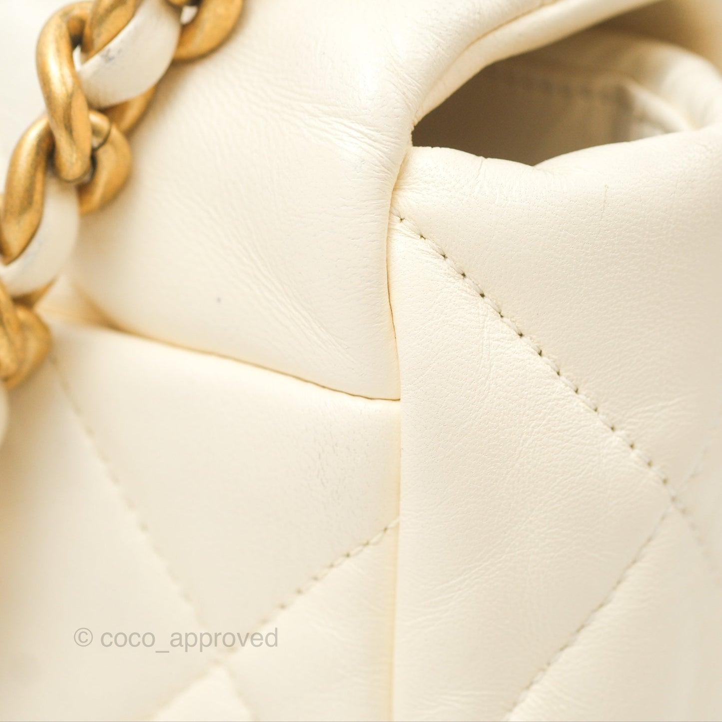 Chanel 19 Small Ivory Cream Mixed Hardware