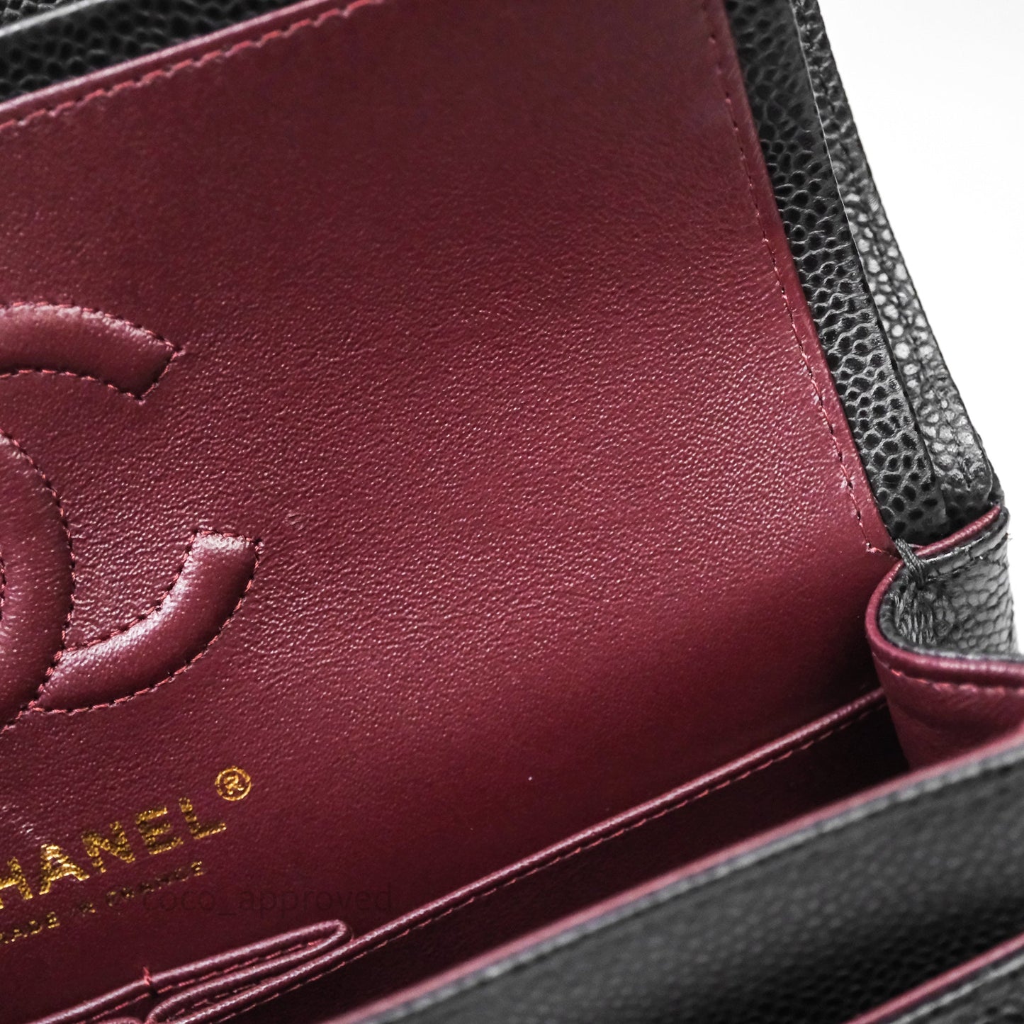 Chanel Small Classic Flap Quilted Black Caviar Gold Hardware