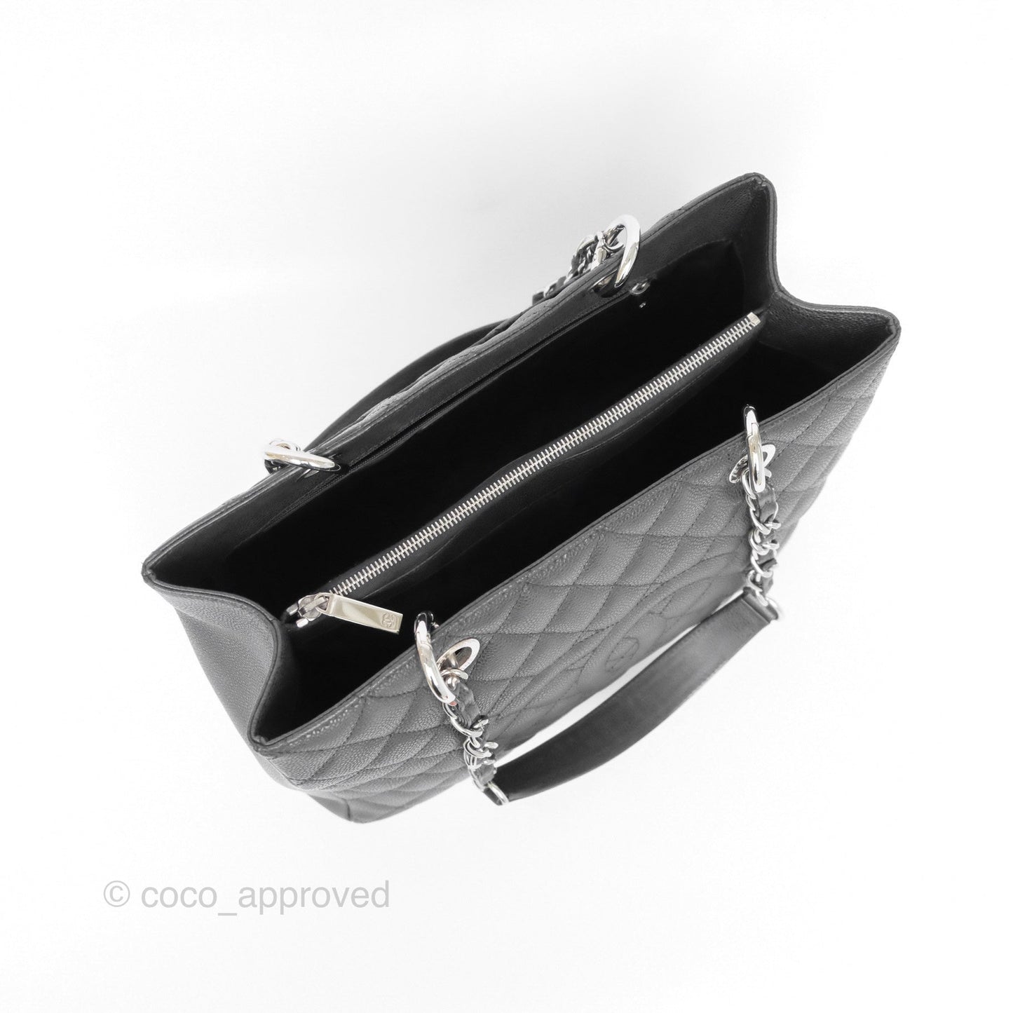 Chanel GST Black Caviar Silver Hardware