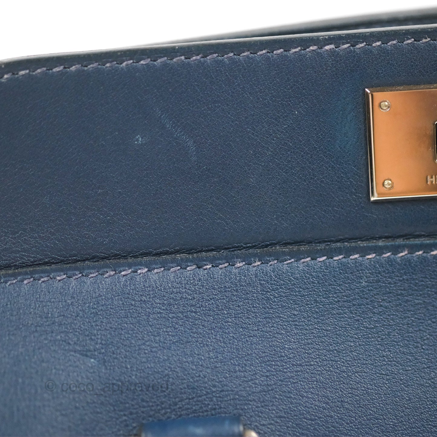 Hermès ToolBox 20 Navy Swift Palladium Hardware