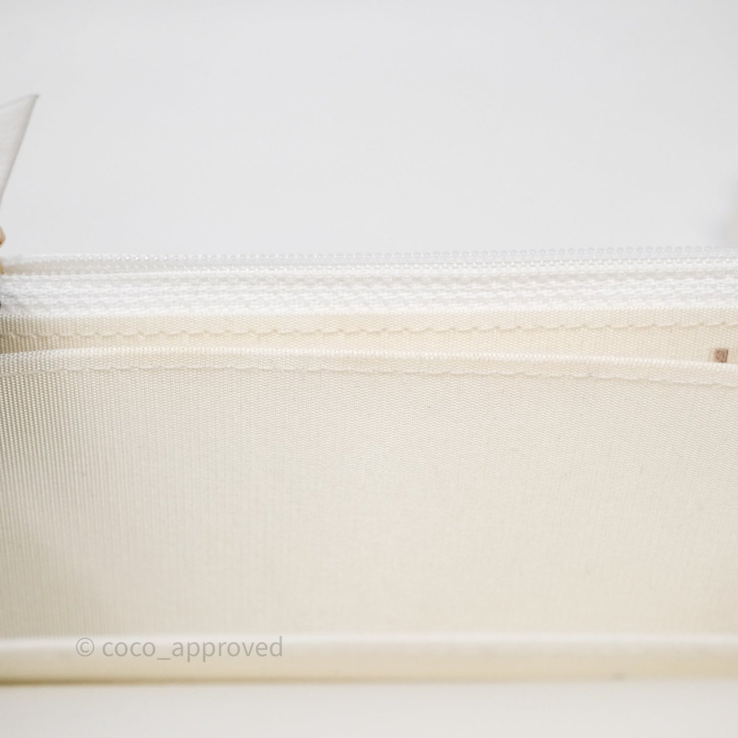 Chanel Mini Wallet On Large Pearl Chain WOC Quilted White Lambskin Gold Hardware