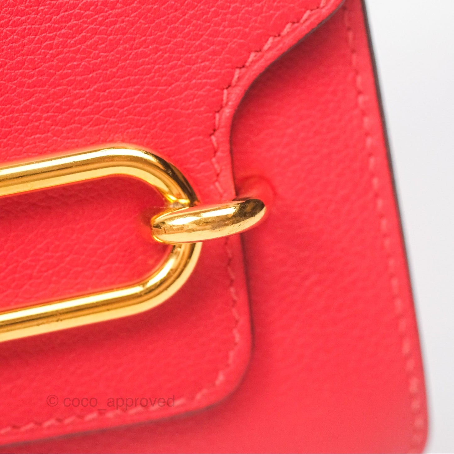 Hermès Roulis Mini 18 Rouge De Coeur Evercolor Permabrass Hardware