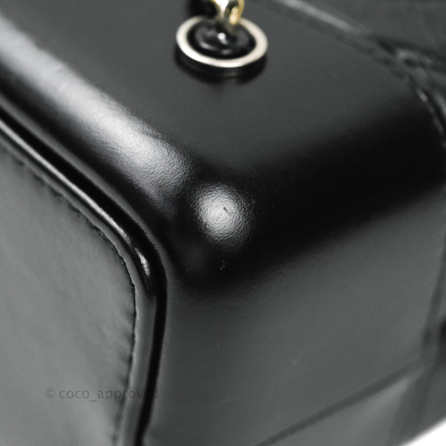 Chanel Small Chevron Gabrielle Backpack Black Aged Calfskin