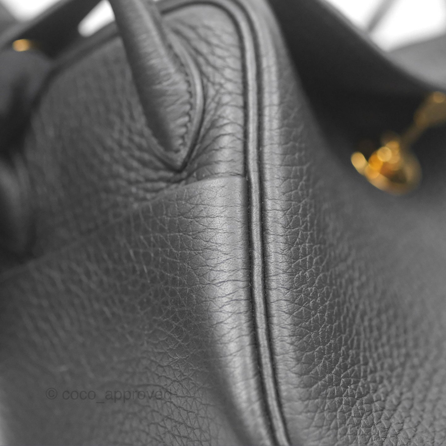 Hermès Mini Lindy 20 Noir 89 Clemence Gold Hardware