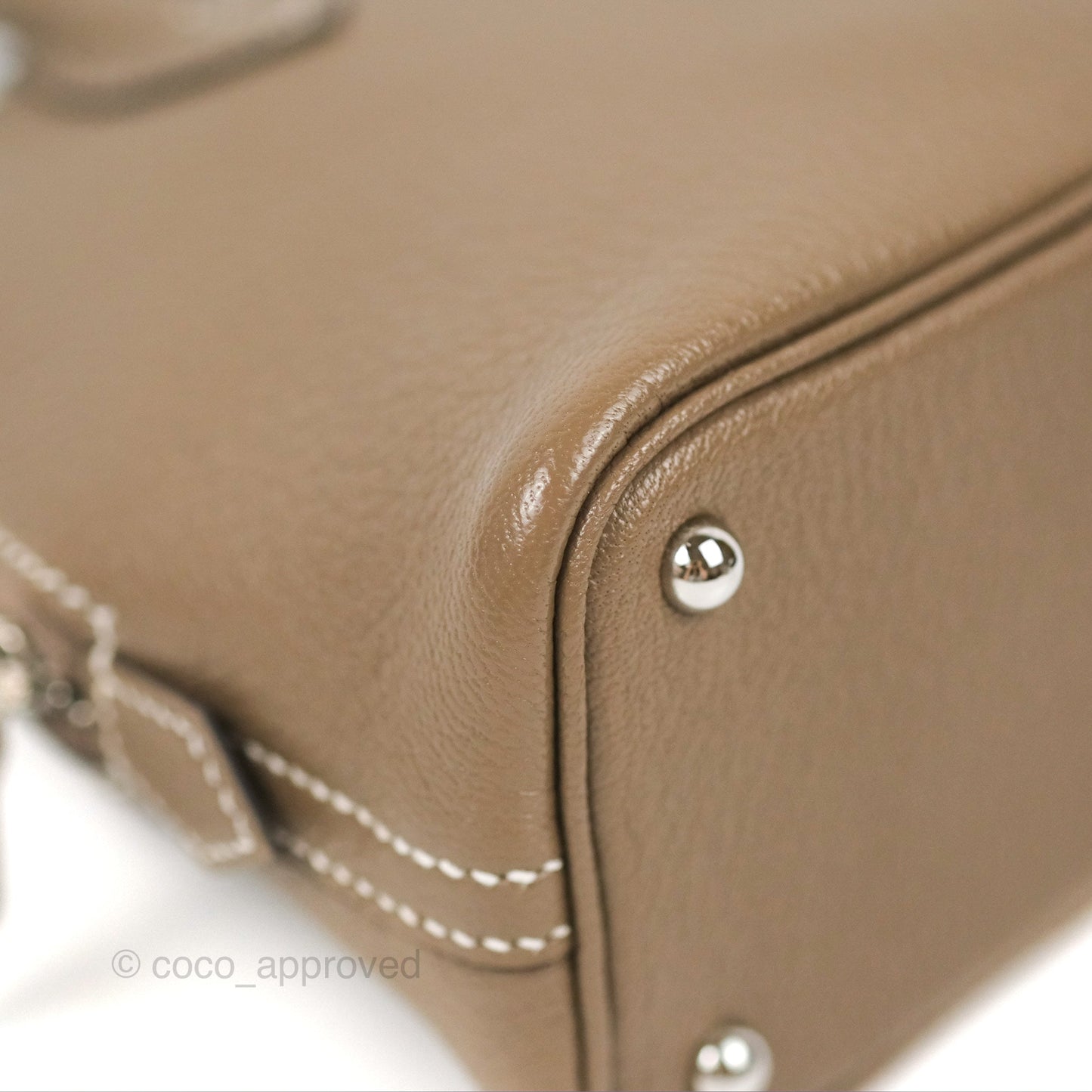 Hermès Bolide Mini 1923 Etoupe Chevre Mysore Palladium Hardware