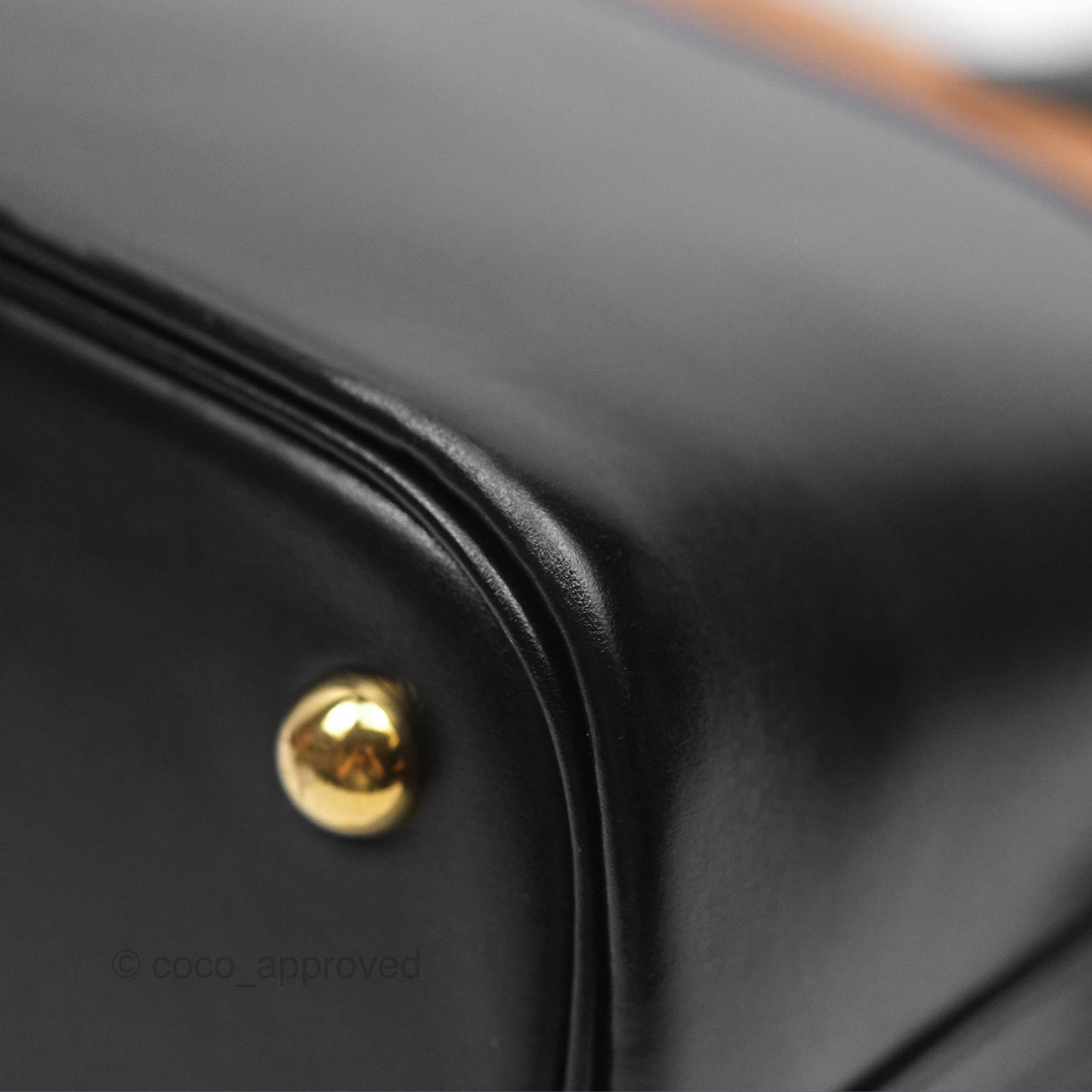Hermès Bolide 31 Noir 89 / Natural Box Leather Gold Hardware
