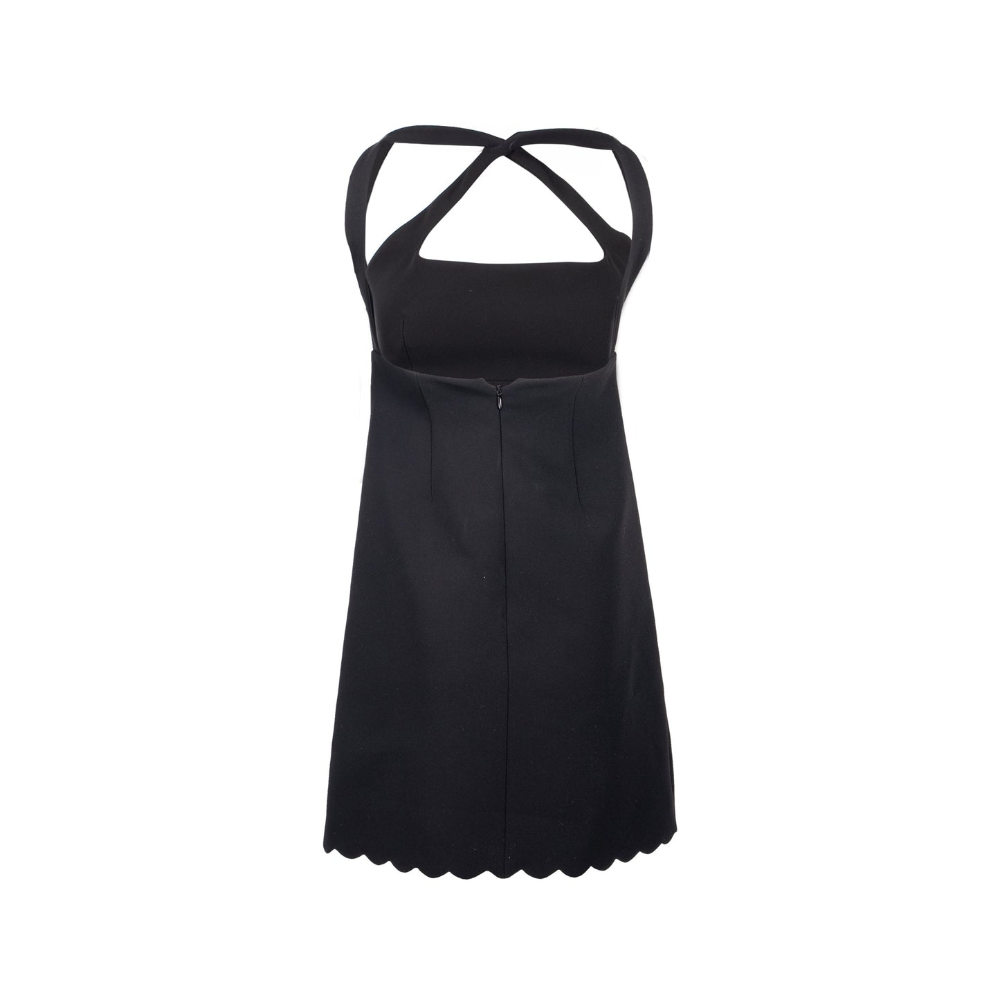 MIU MIU Size 36 Faille Cady Dress Polyester Black