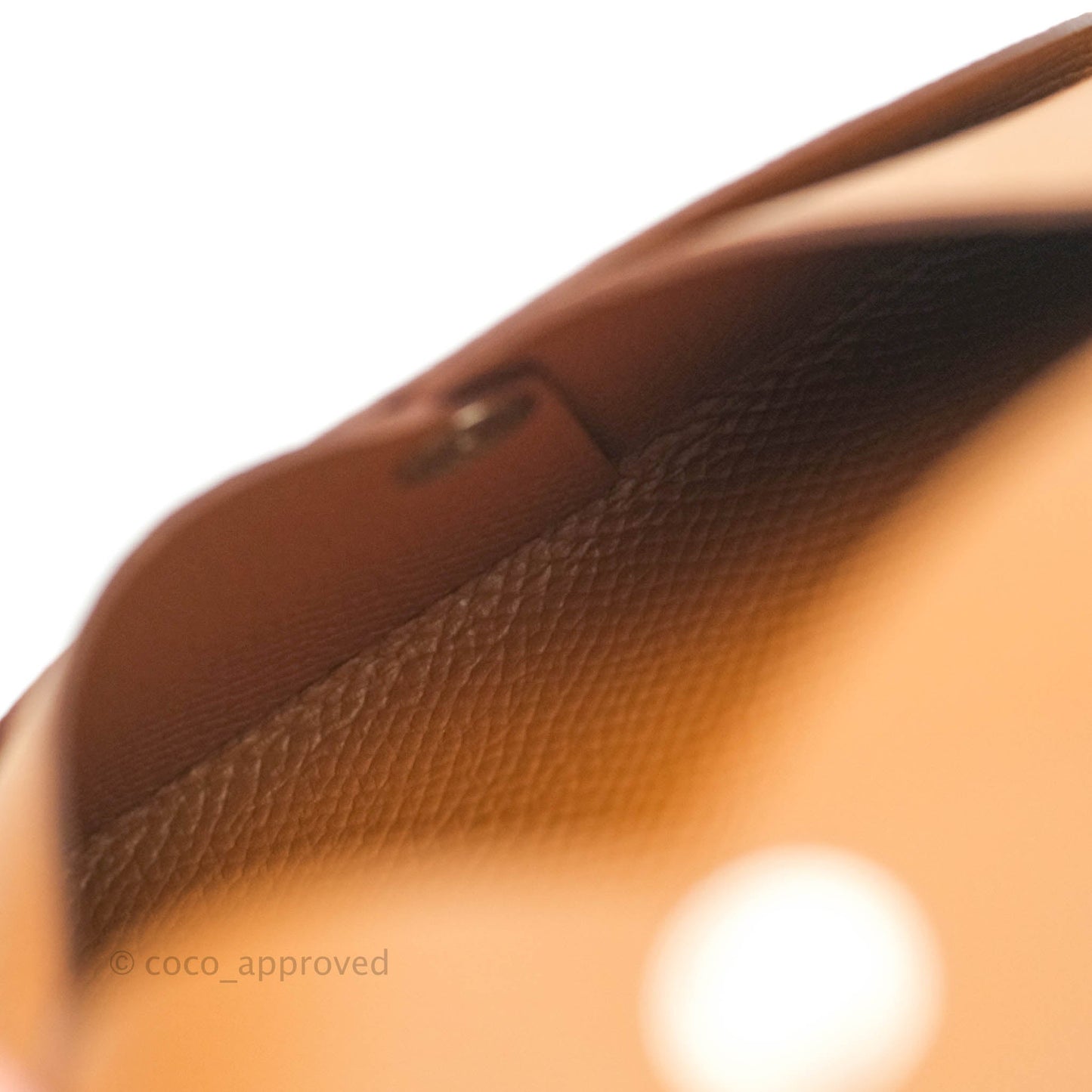 Hermès Calvi Cad Holder Epsom Gold
