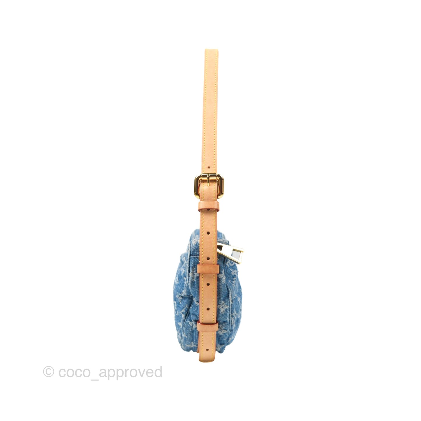 Louis Vuitton Croissant MM Denim Blue Monogram