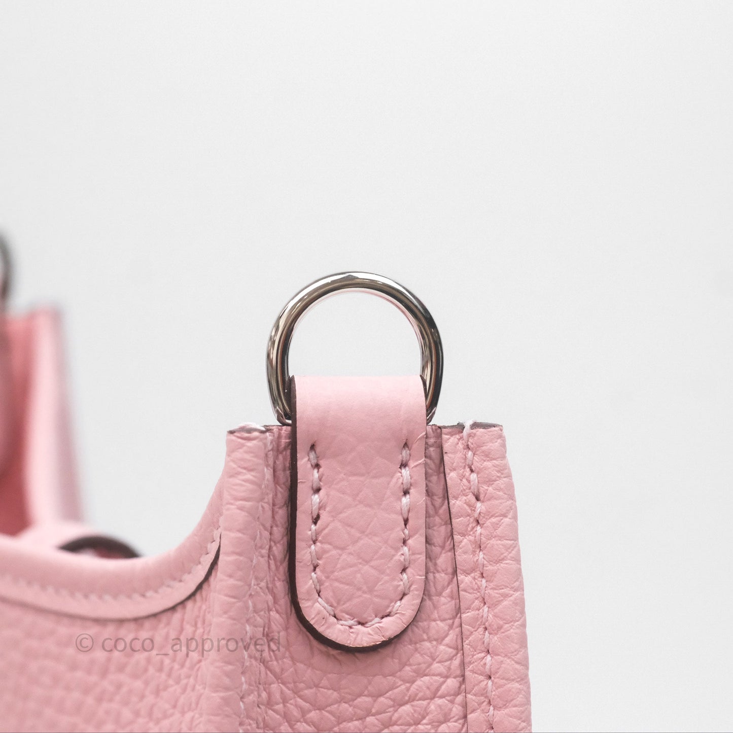 Hermès Mini Evelyne 16 Sakura/Rose Clemence Palladium Hardware