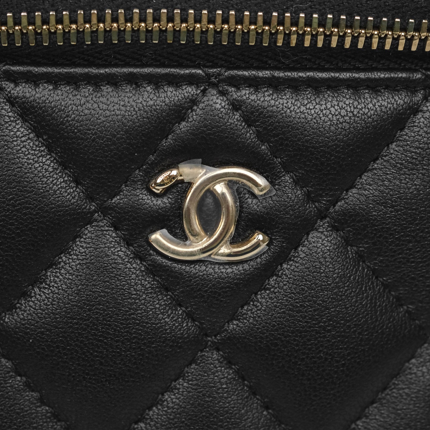 Chanel Mini Ball Crush Vanity With Chain Black Lambskin Gold Hardware