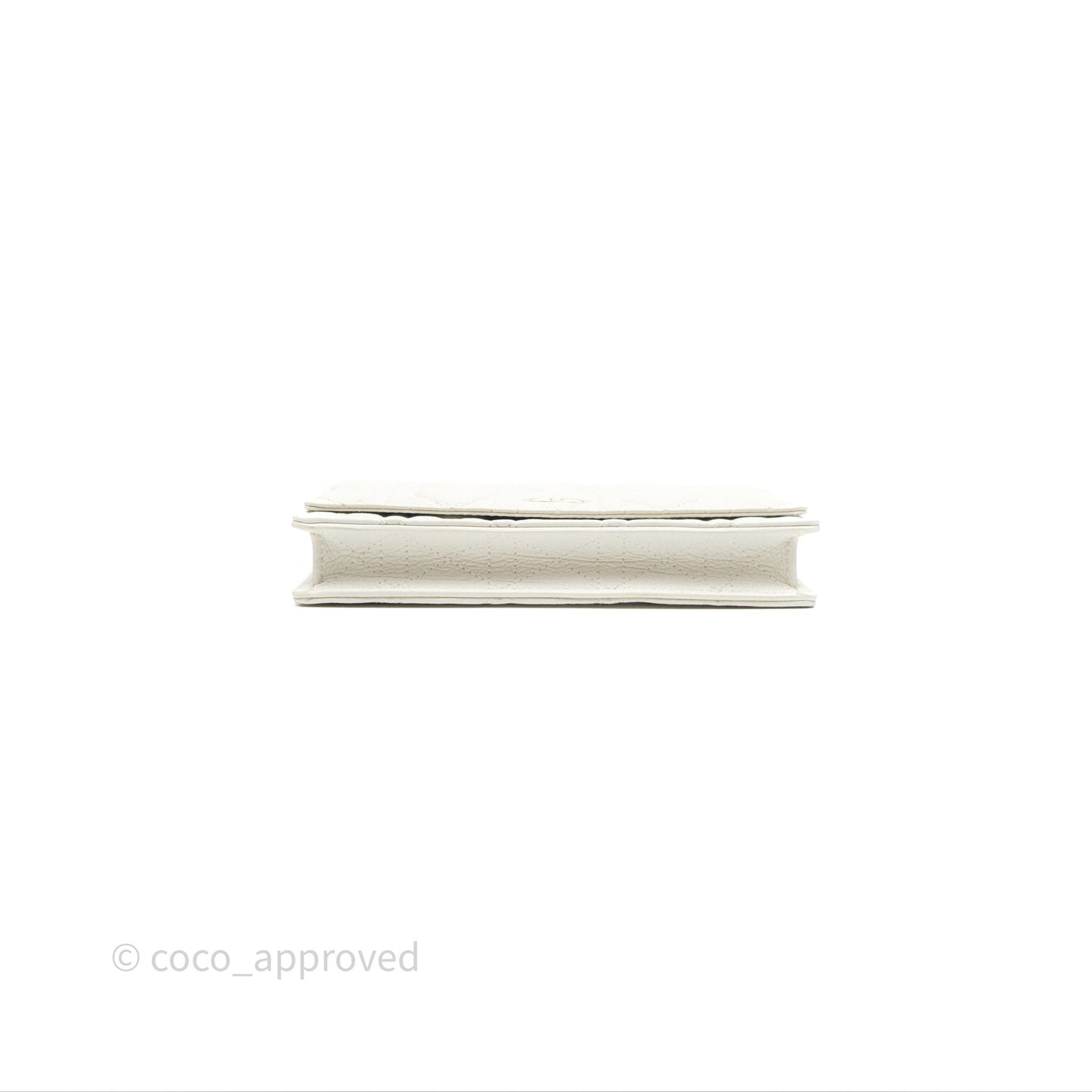 Dior Caro Pouch with Chain Latte Supple Cannage Calfskin