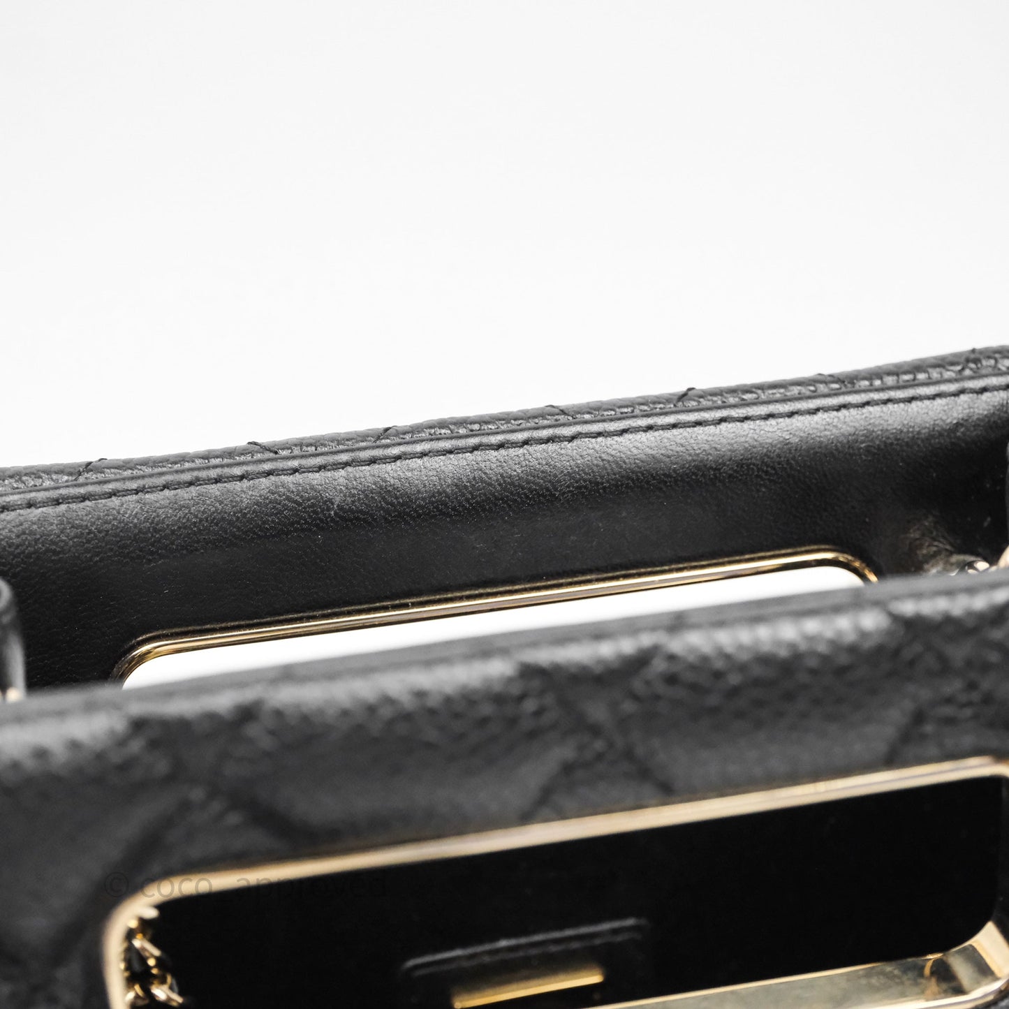 Chanel Evening Bag Caviar Black Gold Hardware