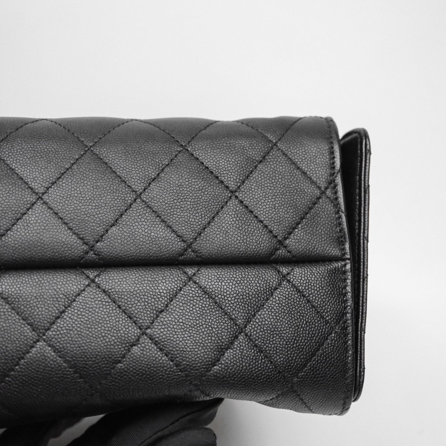 Chanel 25 Small Bag Black Caviar Aged Gold Hardware