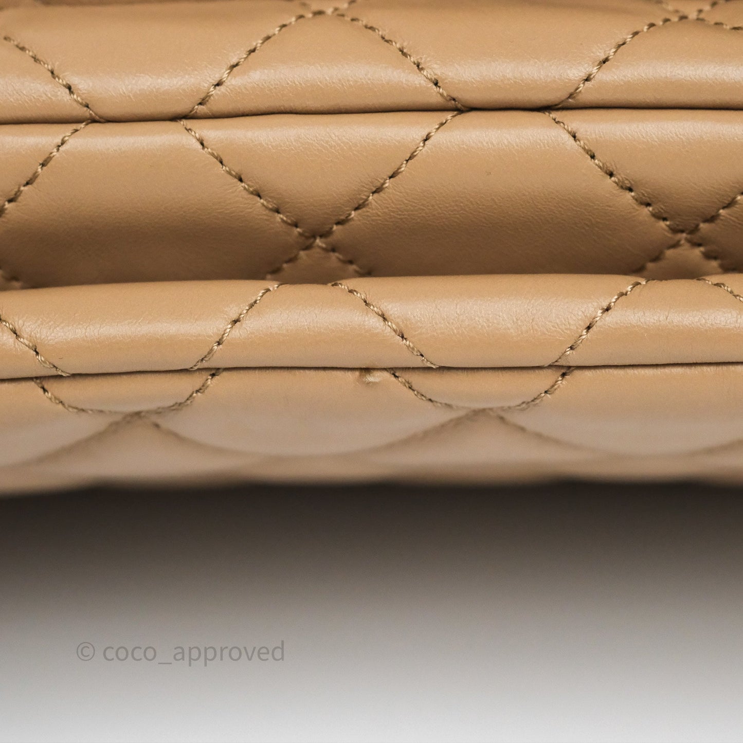 Chanel Medium All Slide Adjustable Chain Flap Bag Beige Lambskin Aged Gold Hardware