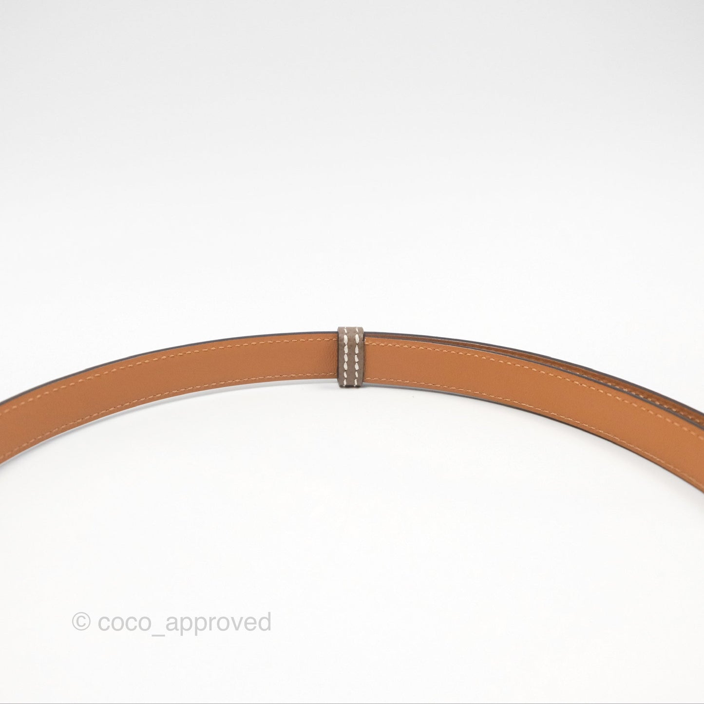 Hermès Epsom Kelly Buckle Belt Etoupe 18 Rose Gold Hardware