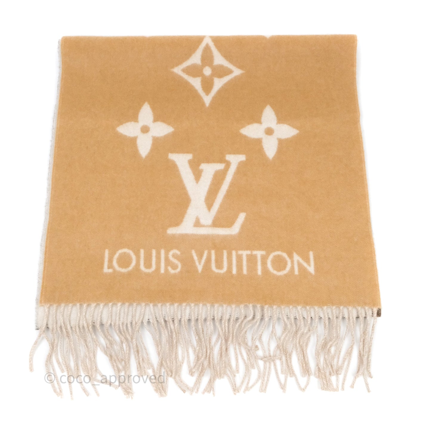 Louis Vuitton Reykjavik Gradient Scarf Cashmere Beige