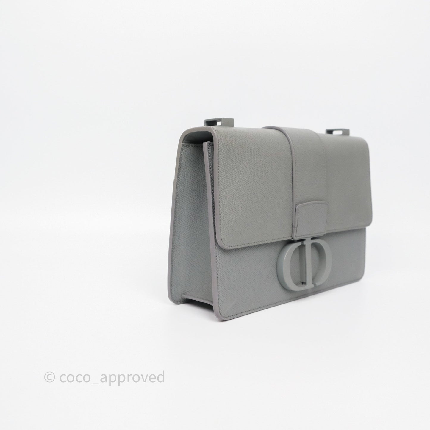 Dior 30 Montaigne Bag Grey Ultra Matte Grained Calfskin