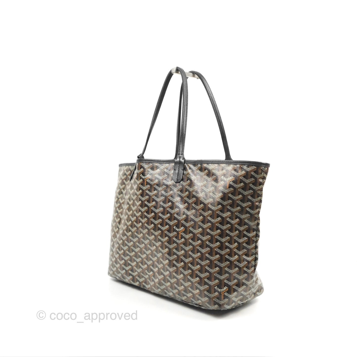 Goyard Saint Louis Black Goyardine Canvas PM⁣⁣⁣⁣⁣⁣⁣⁣⁣⁣⁣⁣⁣⁣⁣⁣⁣⁣⁣⁣
