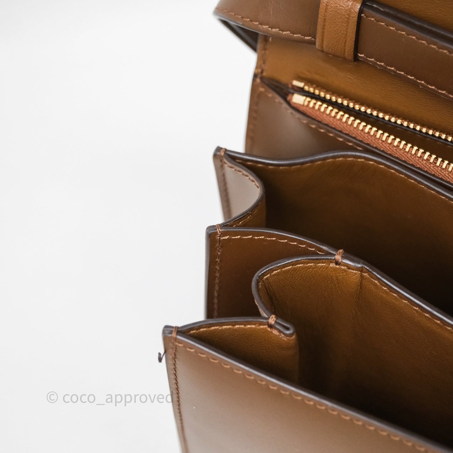 Celine Medium Classic Box Flap Caramel Calfskin
