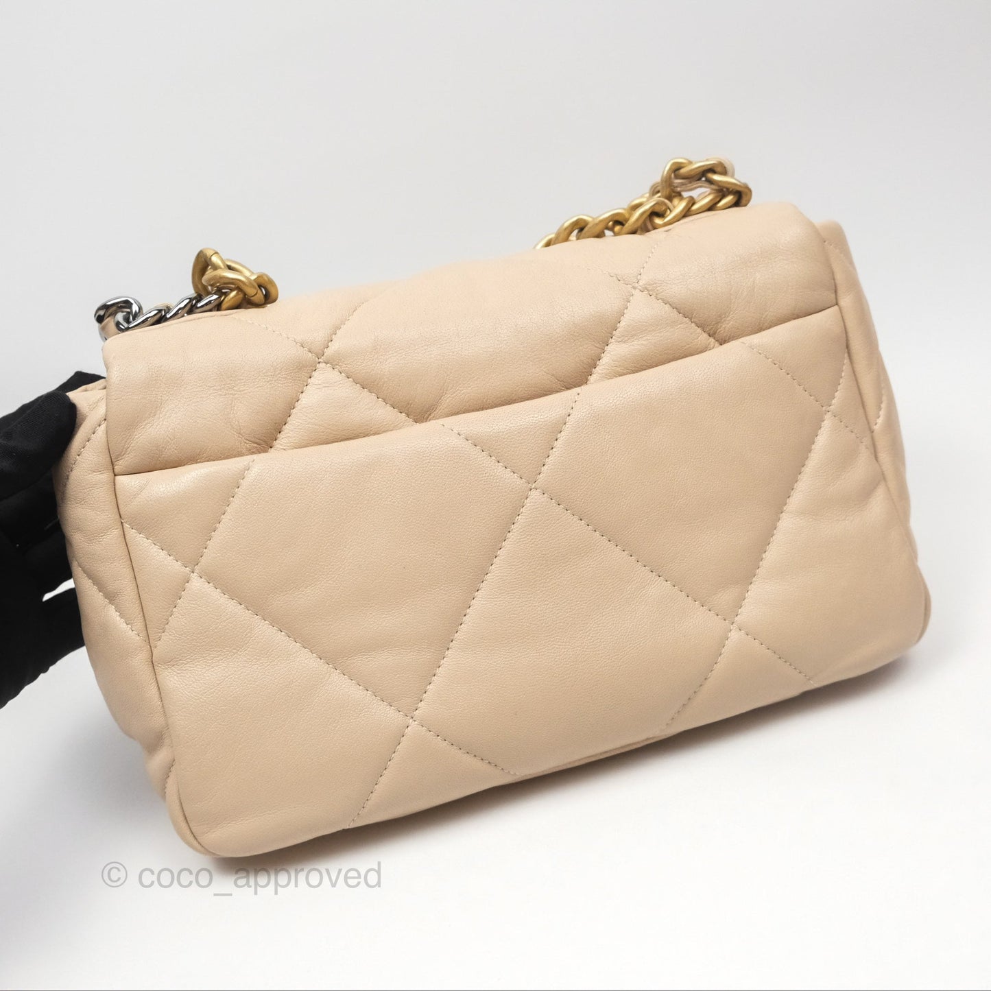 Chanel 19 Small Beige Mixed Hardware