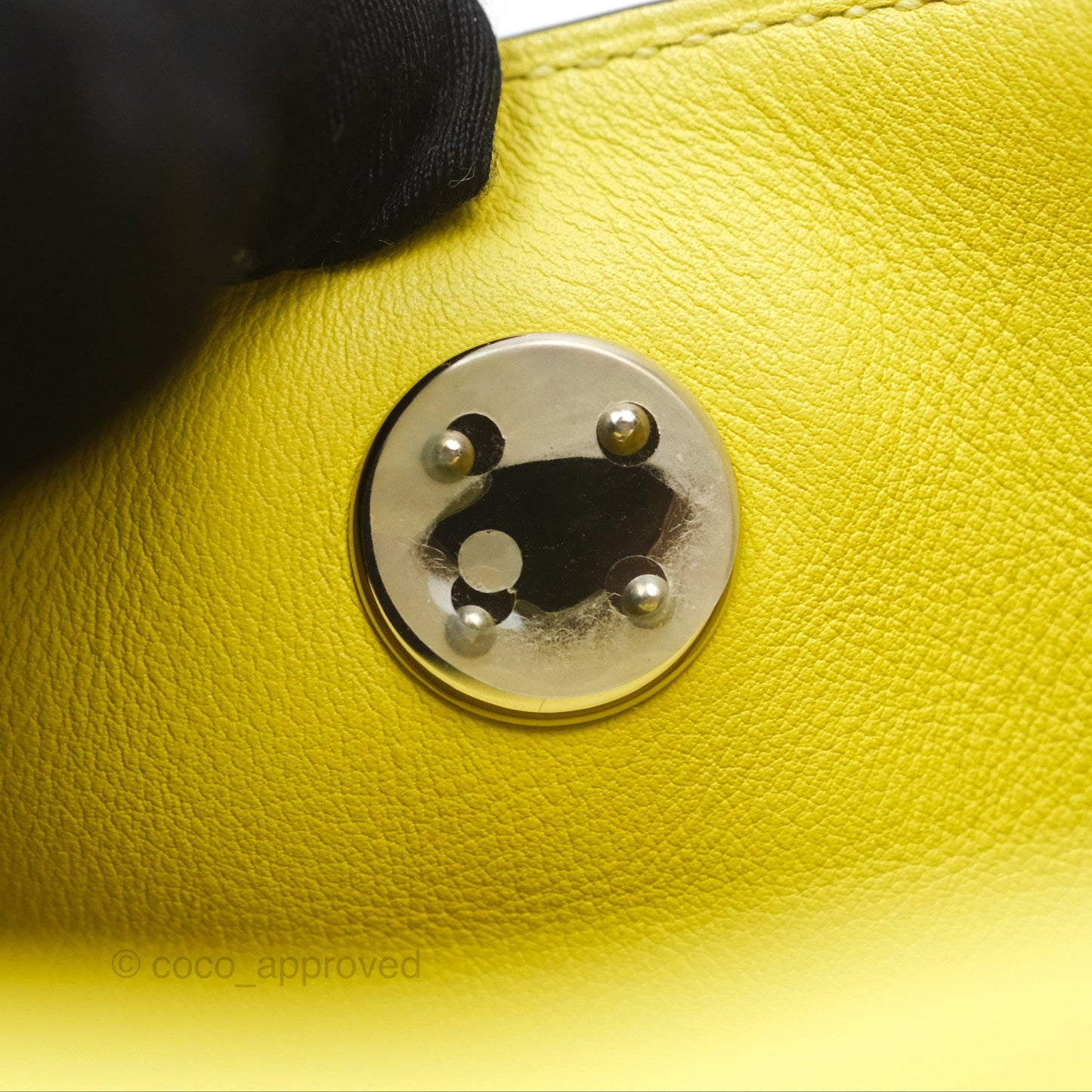 Hermès Mini Lindy 20 Nata I2/ Lime 9R Swift Palladium Hardware