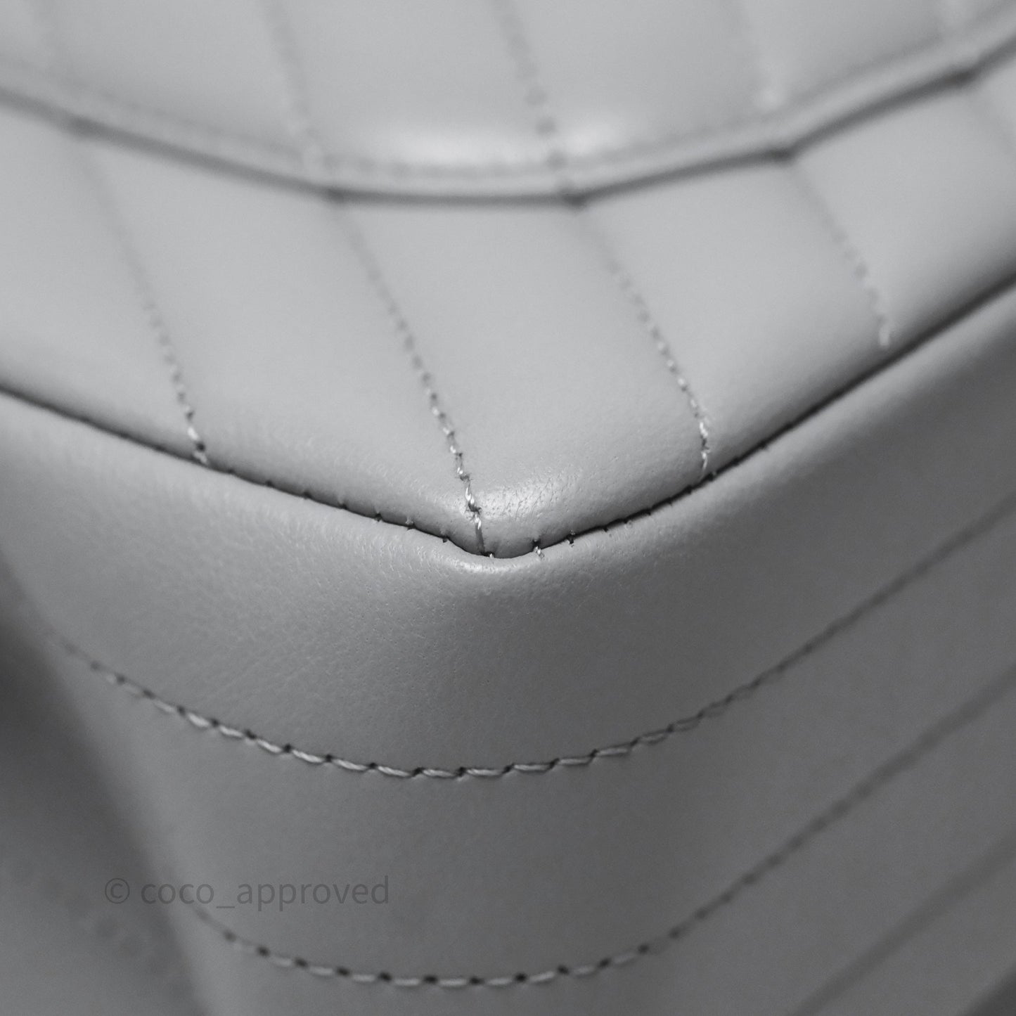 Chanel Classic Small Flap Chevron Grey Lambskin Gold Hardware