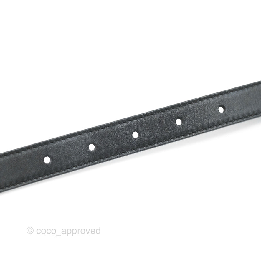 Gucci Calfskin Double GG 20mm Belt 75 30 Black