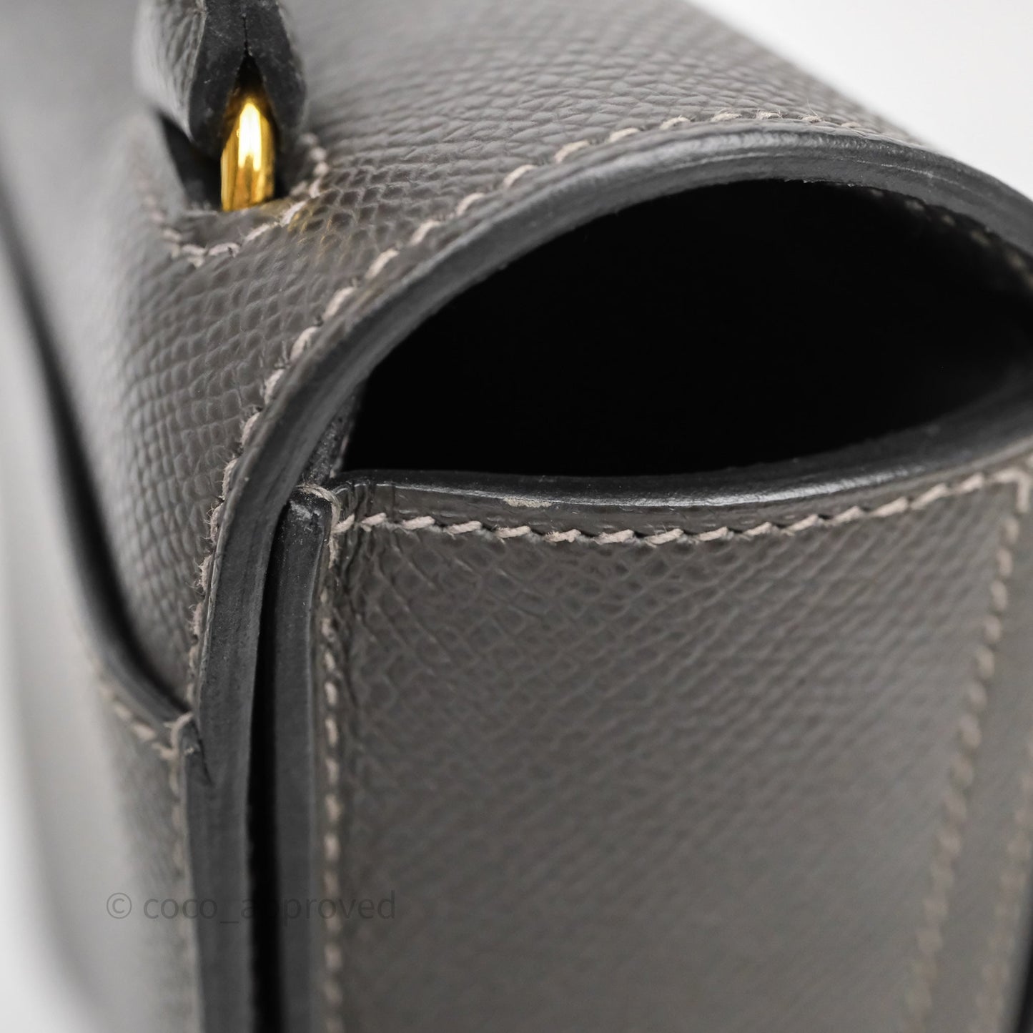 Hermès Della Cavalleria Mini Bag Gris Meyer 0L Epsom Gold Hardware