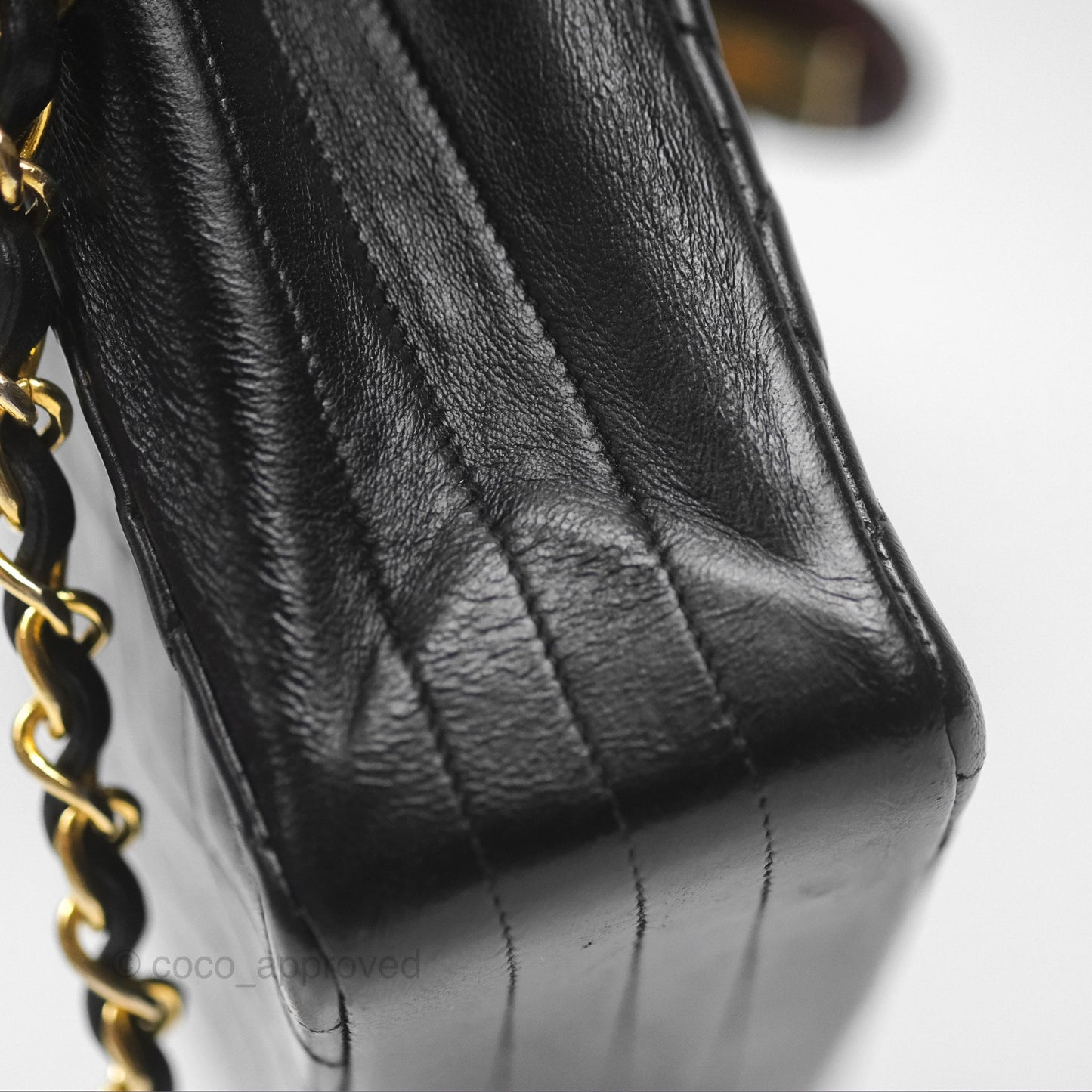 Chanel Vintage Mini Circled CC Flap Bag Black Lambskin 24K Gold Hardware