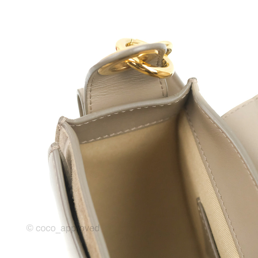 Chloé Small Tess Bag Motty Grey Grained Calfskin