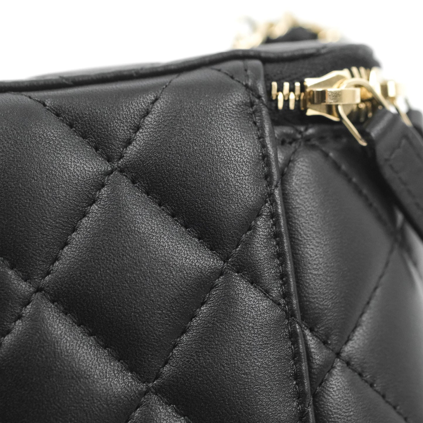 Chanel Mini Ball Crush Vanity With Chain Black Lambskin Gold Hardware