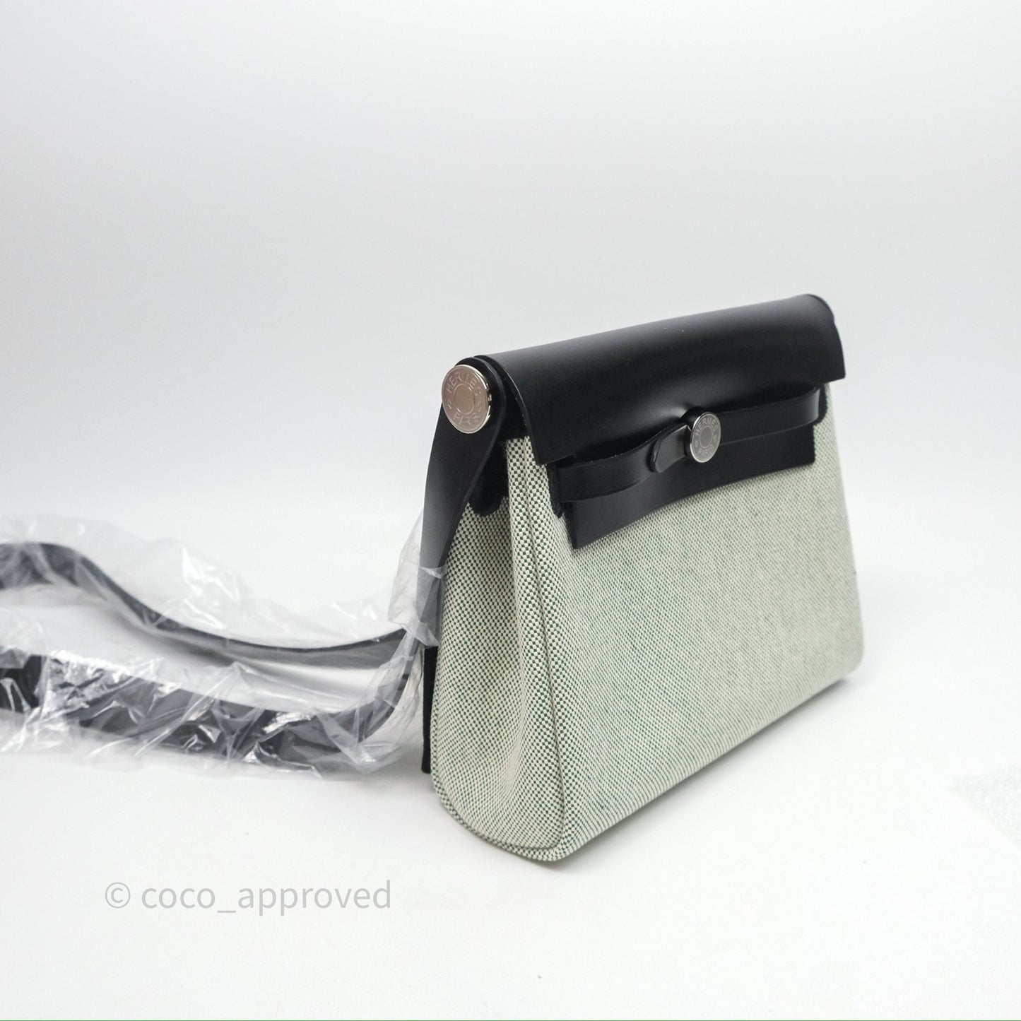 Hermès Herbag Zip 20 MinI Vert Moyen 65 Noir 89 Palladium Hardware