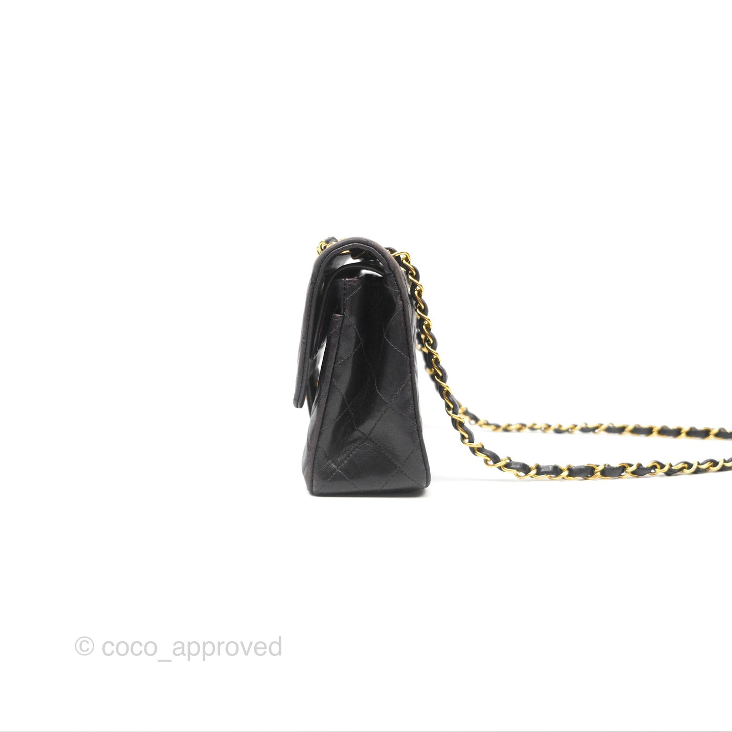 Chanel Classic Vintage Small Flap Black Lambskin 24K Gold Hardware