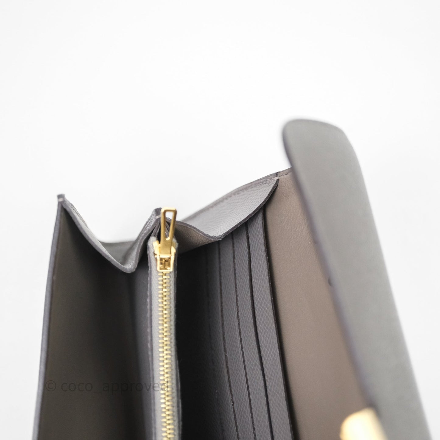Hermès Constance Long To Go Wallet Gris Meyer 0L Epsom Gold Hardware