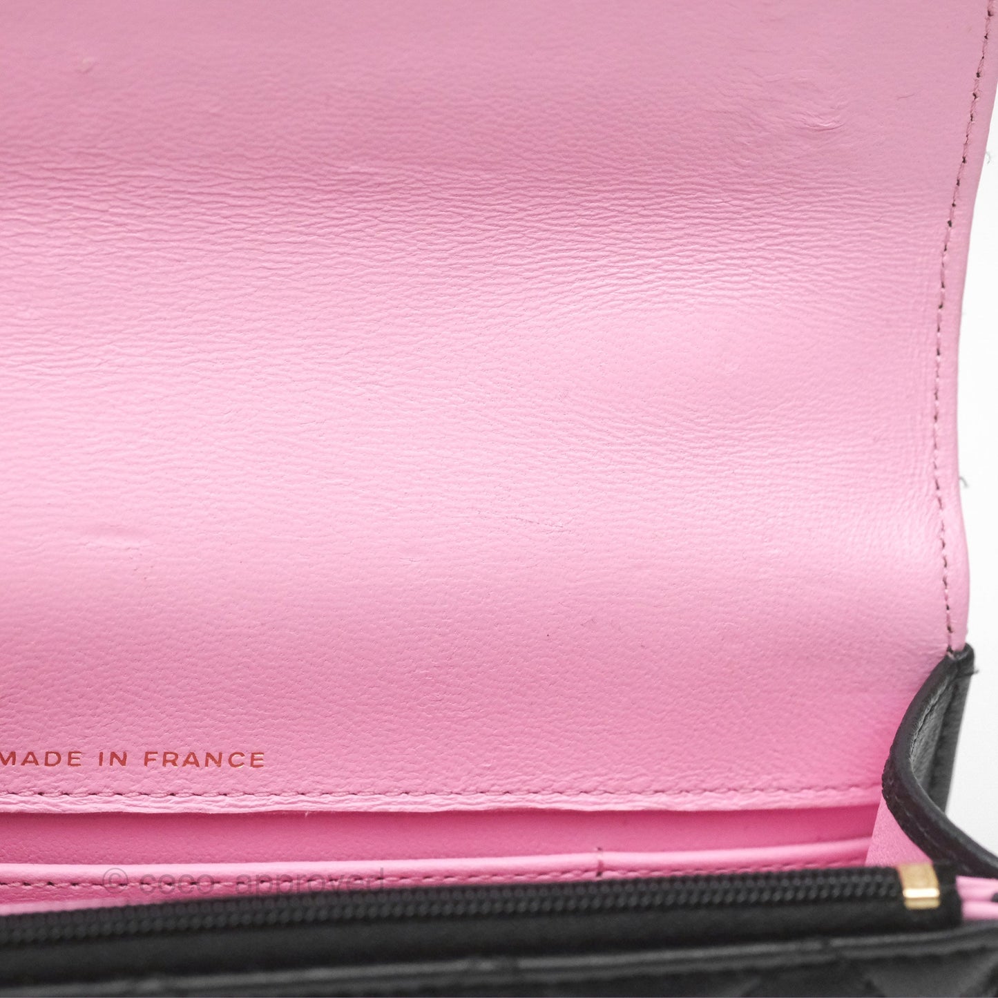 Chanel Top Handle Mini WOC Phone Holder Black/Pink Lambskin Gold Hardware 23P