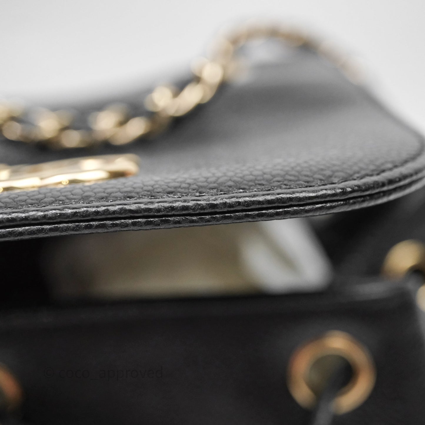 Chanel Quilted Mini Business Affinity Backpack Black Caviar Gold Hardware