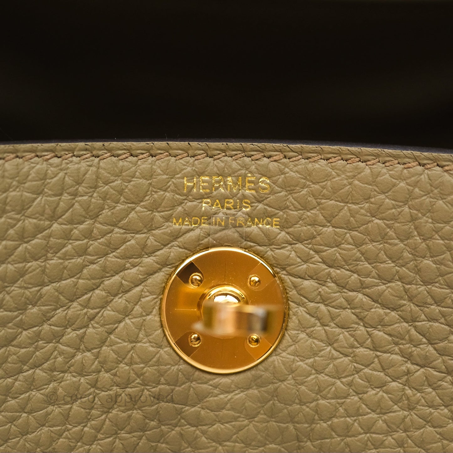 Hermès Mini Lindy 20 Beige Marfa 8Q Clemence Gold Hardware