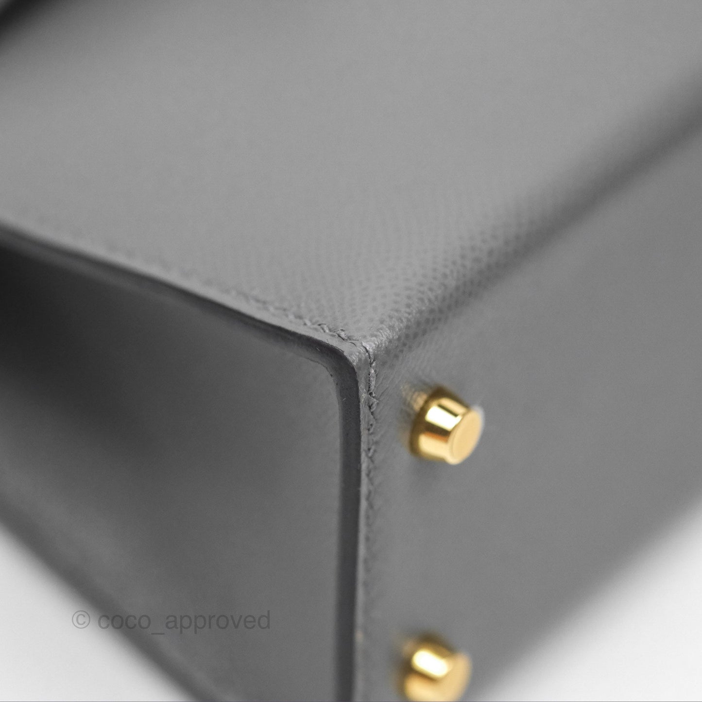 Hermès Mini Kelly II Gris Meyer 0L Madame Leather Gold Hardware